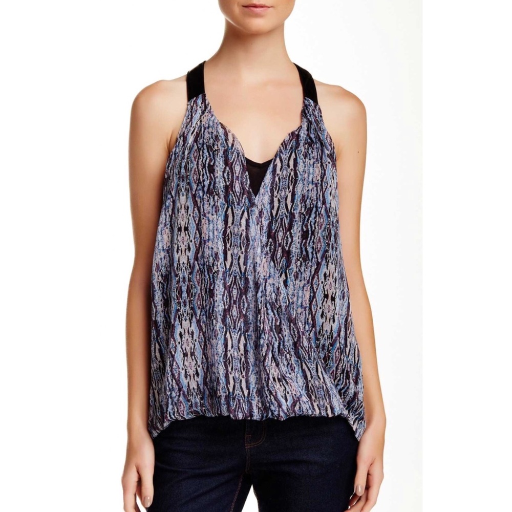 Ella Moss Renaissance printed silk tank top Ink